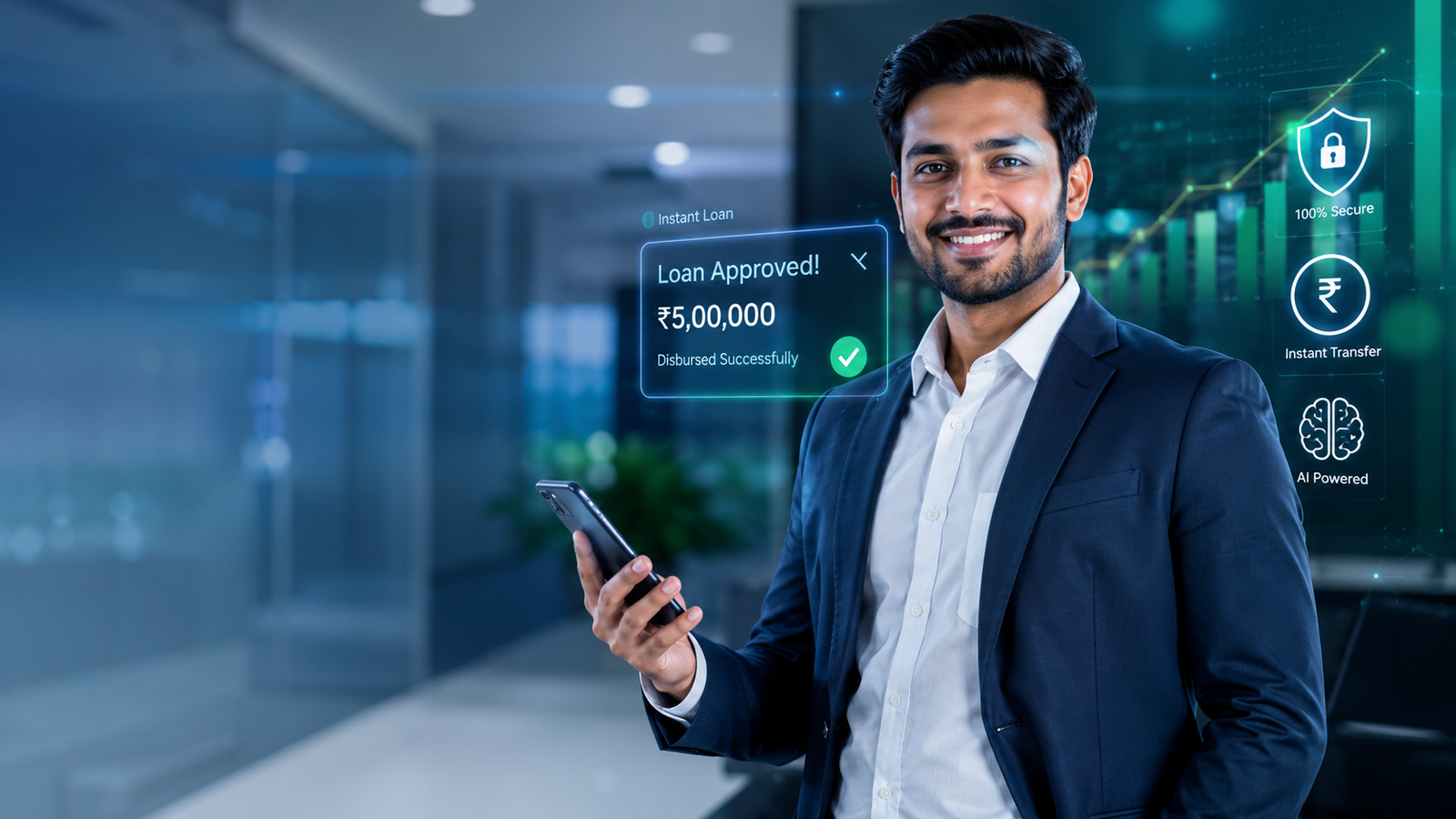 Mobile banking app view